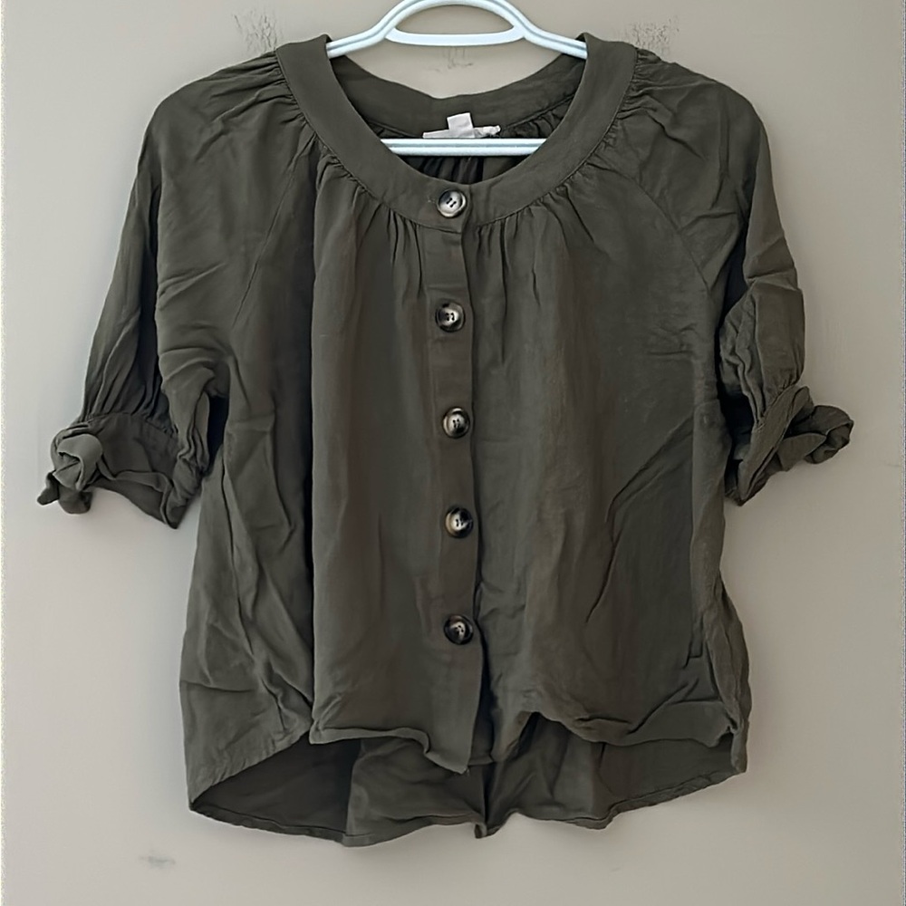 Boho Forest Green Top